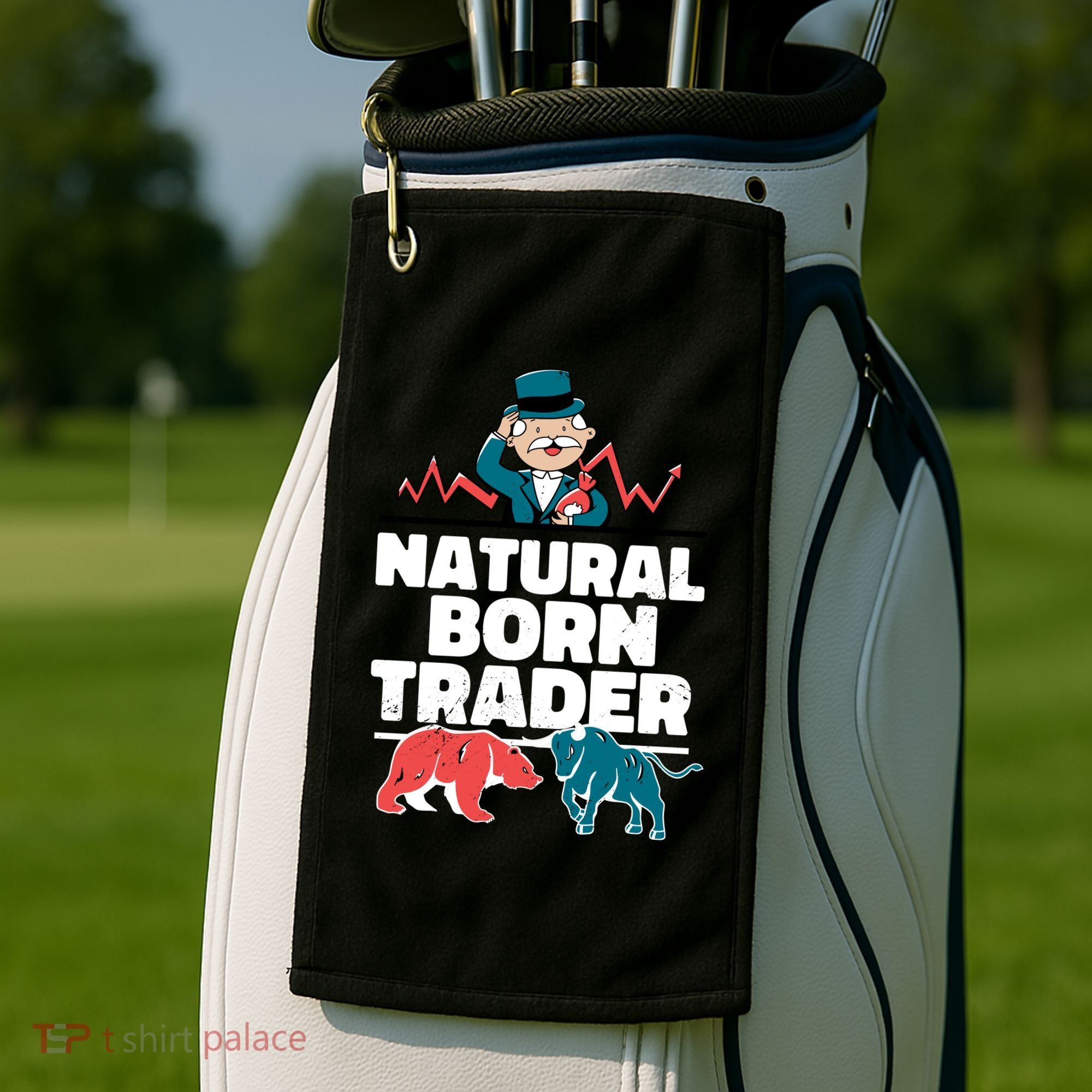 Natural Born Trader Golf Towel