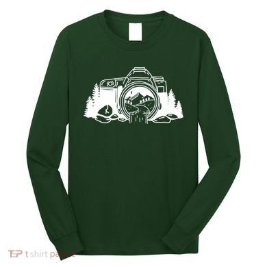 Nature Camera Waterfall Long Sleeve Shirt