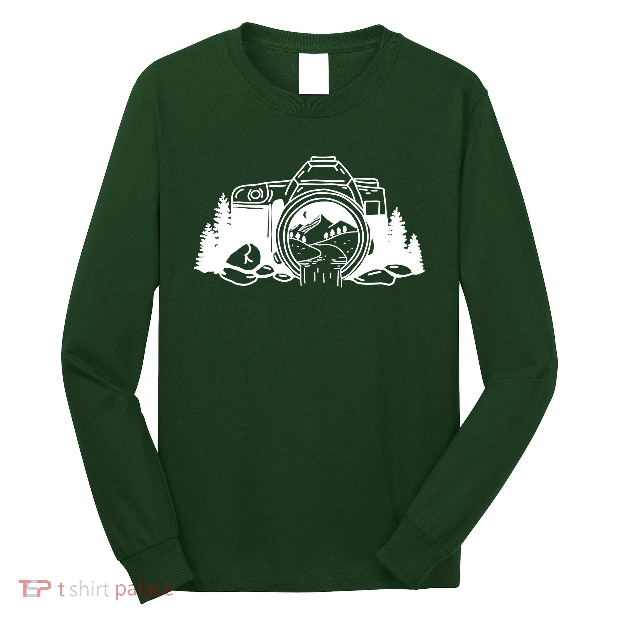 Nature Camera Waterfall Long Sleeve Shirt