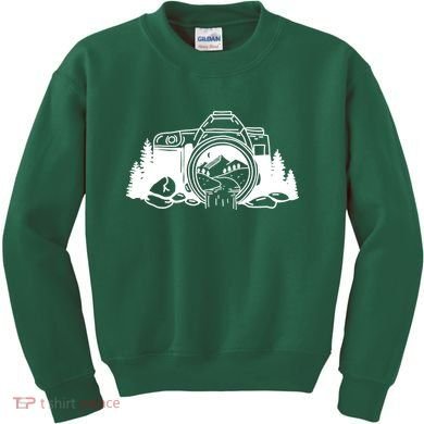 Nature Camera Waterfall Kids Sweatshirt