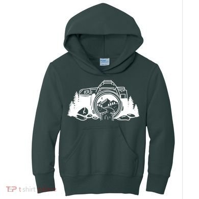 Nature Camera Waterfall Kids Hoodie