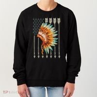 Native American Usa Flag Women's Sweatshirt thumb 0