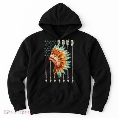 Native American Usa Flag Hoodie