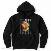 Native American Usa Flag Hoodie thumb 0