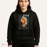 Native American Usa Flag Hoodie thumb 5