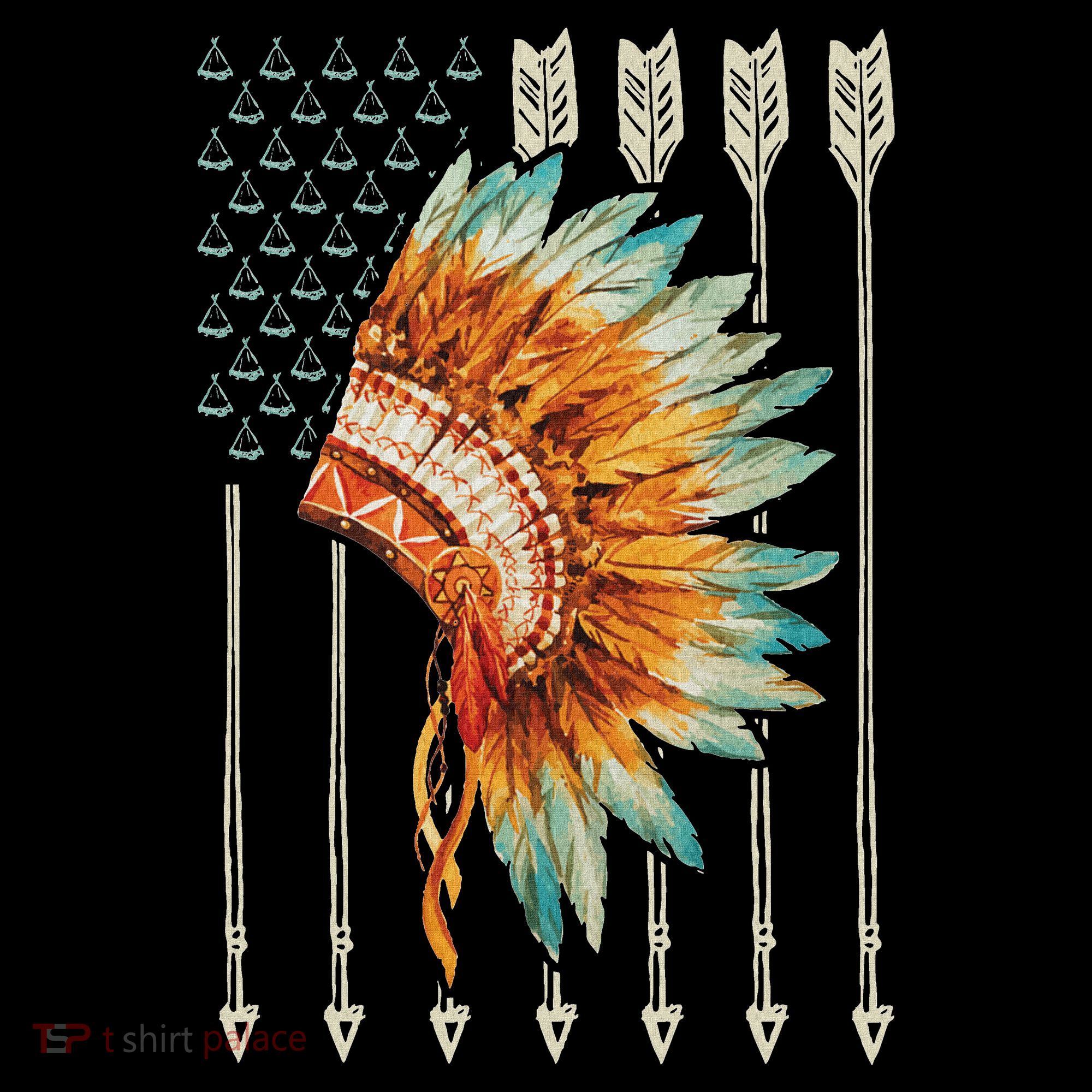 Native American Usa Flag Apron