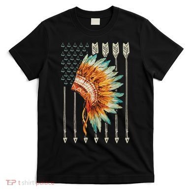 Native American Usa Flag T-Shirt