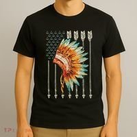 Native American Usa Flag T-Shirt thumb 3