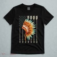 Native American Usa Flag T-Shirt thumb 5