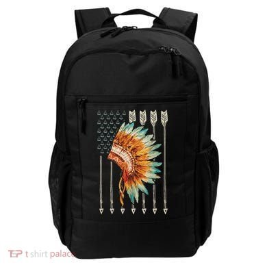 Native American Usa Flag Backpack