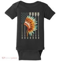 Native American Usa Flag Baby Bodysuit thumb 0