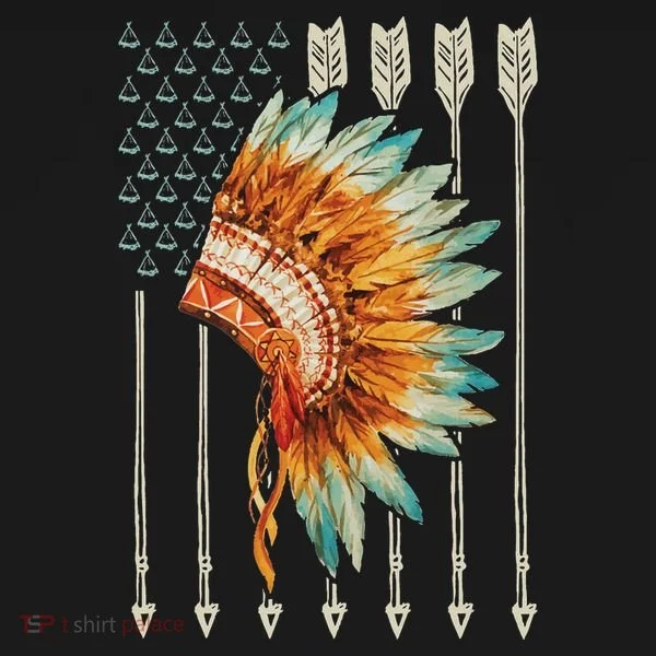 Native American Usa Flag Toddler Hoodie