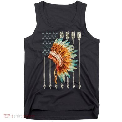 Native American Usa Flag Tank Top