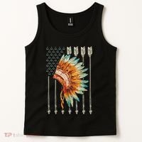 Native American Usa Flag Tank Top thumb 2