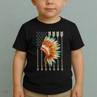 Native American Usa Flag Toddler T-Shirt thumb 2