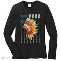 Native American Usa Flag Women's Long Sleeve Shirt thumb 0