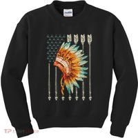 Native American Usa Flag Kids Sweatshirt thumb 0