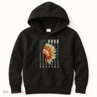 Native American Usa Flag Kids Hoodie thumb 0