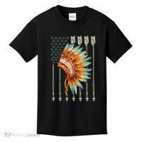 Native American Usa Flag Kids T-Shirt thumb 0