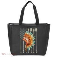Native American Usa Flag Tote Bag thumb 0