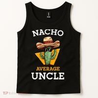 Nacho Average Uncle Funny Mexican Uncle Cactus Cinco De Mayo Tank Top thumb 2