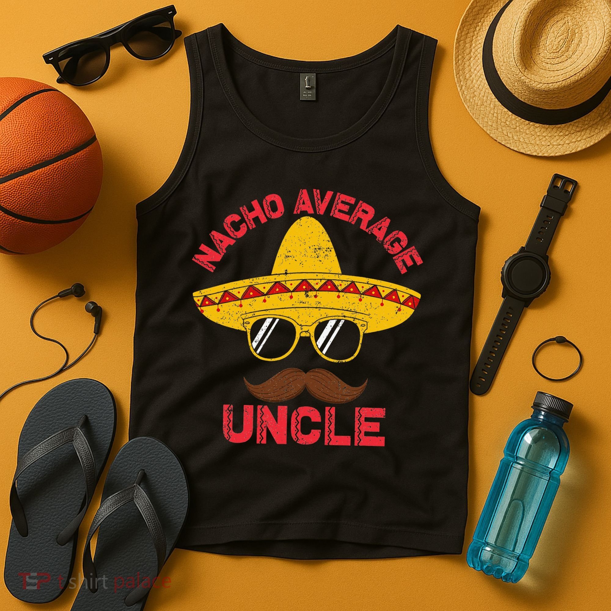 Nacho Average Uncle Cinco De Mayo Funny Mexican Sombrero Tank Top