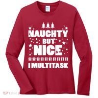 Naughty But Nice I Multitask Women's Long Sleeve Shirt thumb 0