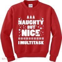 Naughty But Nice I Multitask Kids Sweatshirt thumb 0