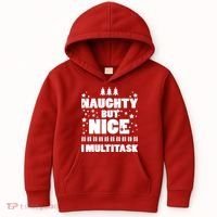 Naughty But Nice I Multitask Kids Hoodie thumb 0