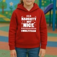 Naughty But Nice I Multitask Kids Hoodie thumb 3