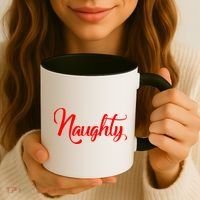 Naughty Christmas Couples Naughty and Nice Coffee Mug thumb 3