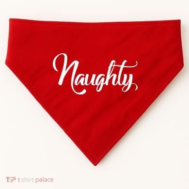 Naughty Christmas Couples Naughty and Nice USA-Made Doggie Bandana