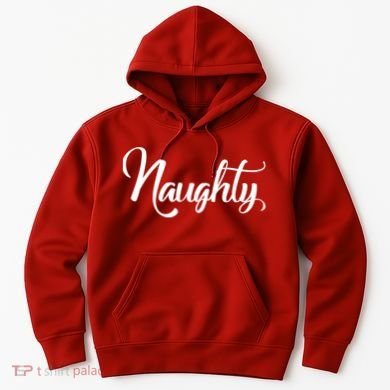 Naughty Christmas Couples Naughty and Nice Hoodie
