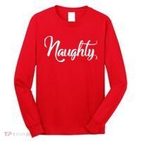Naughty Christmas Couples Naughty and Nice Long Sleeve Shirt thumb 0