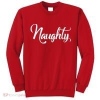 Naughty Christmas Couples Naughty and Nice Sweatshirt thumb 0