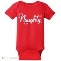 Naughty Christmas Couples Naughty and Nice Baby Bodysuit thumb 0