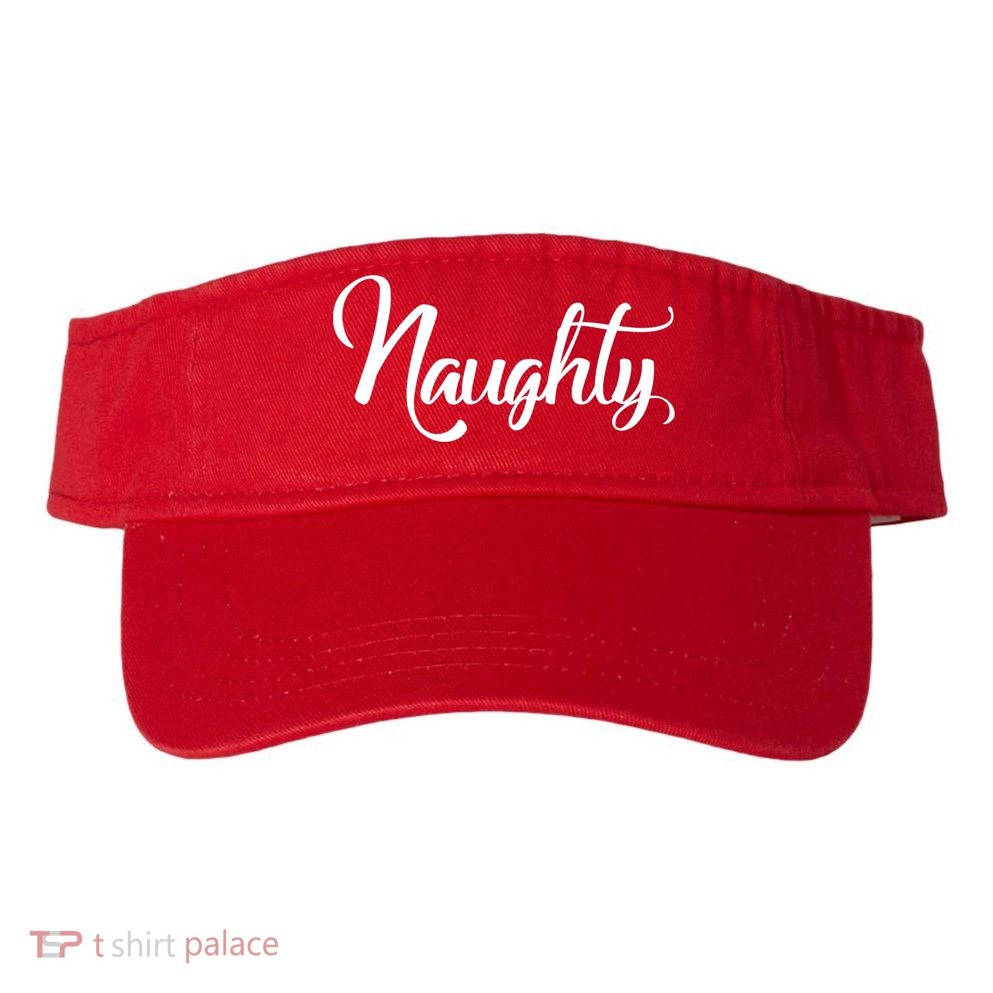 Naughty Christmas Couples Naughty and Nice Visor