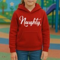 Naughty Christmas Couples Naughty and Nice Kids Hoodie thumb 3