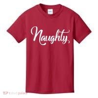 Naughty Christmas Couples Naughty and Nice Kids T-Shirt thumb 0