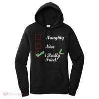 Naughty Nice I Really Tried Checklist Women's Hoodie thumb 0