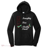Naughty Nice I Really Tried Checklist Women's Hoodie thumb 0