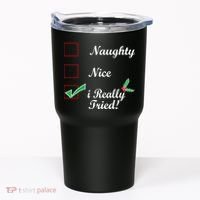 Naughty Nice I Really Tried Checklist Tumbler thumb 0