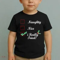 Naughty Nice I Really Tried Checklist Toddler T-Shirt thumb 2