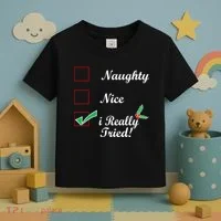 Naughty Nice I Really Tried Checklist Toddler T-Shirt thumb 3