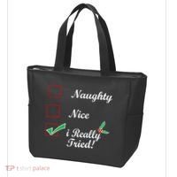 Naughty Nice I Really Tried Checklist Tote Bag thumb 3