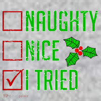 Naughty Nice I Tried Christmas The Baniff Cuffed Pom Beanie thumb 2