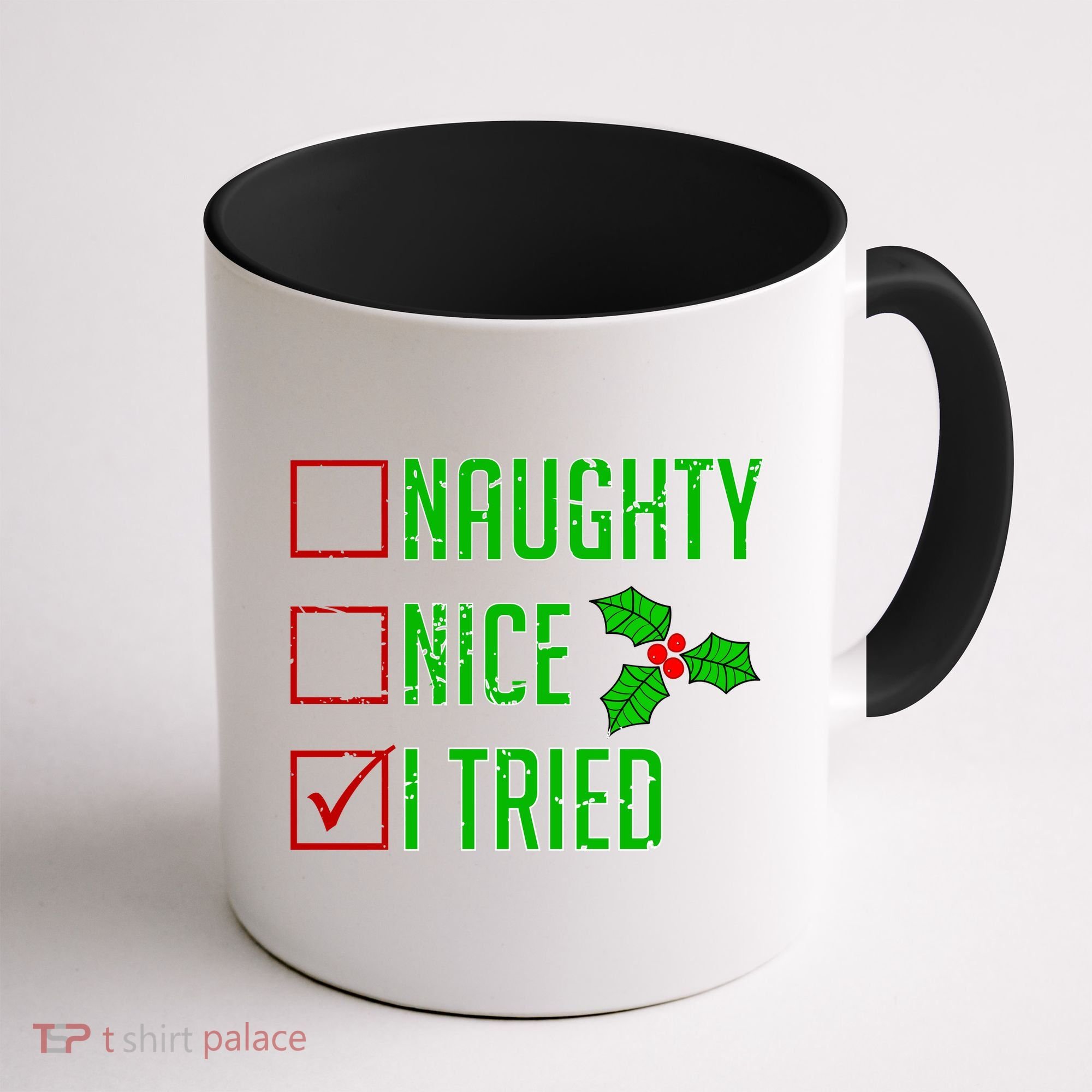 Naughty Nice I Tried Christmas Coffee Mug