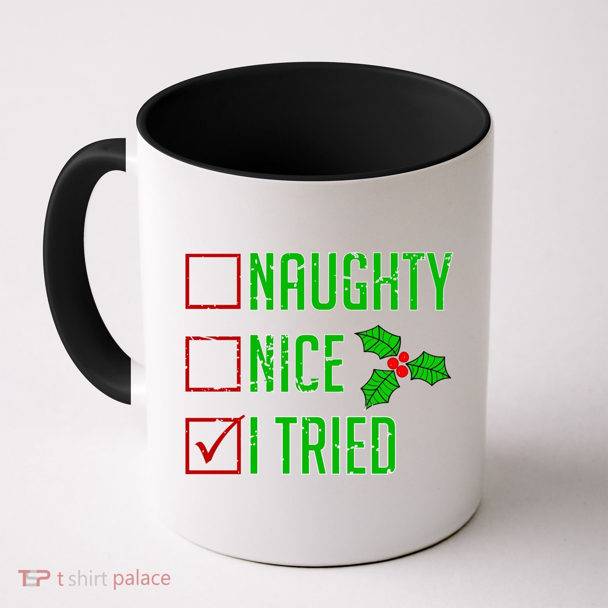 Naughty Nice I Tried Christmas Coffee Mug