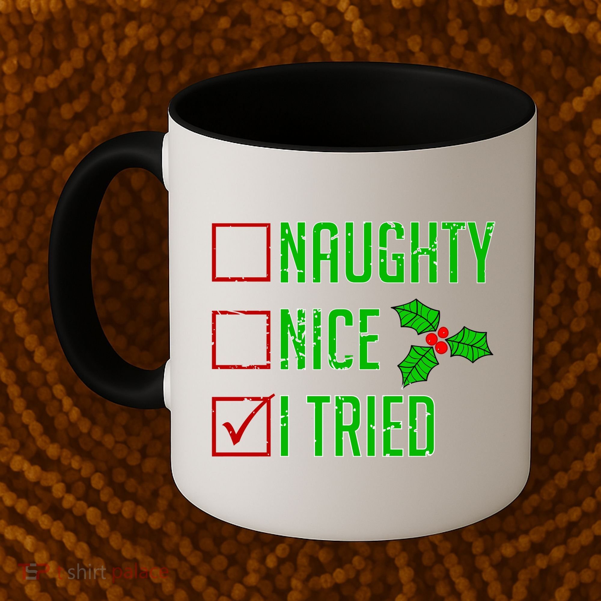 Naughty Nice I Tried Christmas Coffee Mug