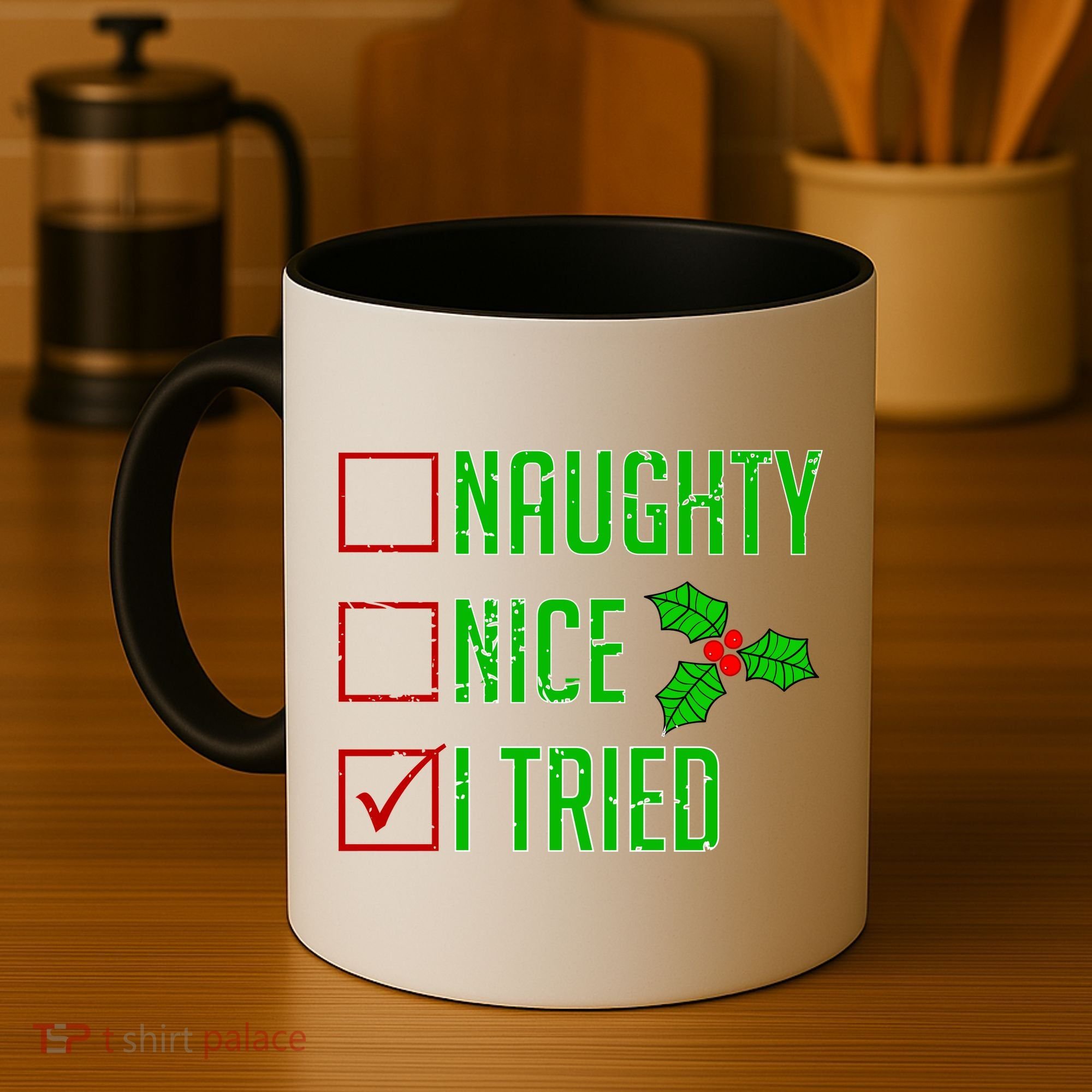 Naughty Nice I Tried Christmas Coffee Mug